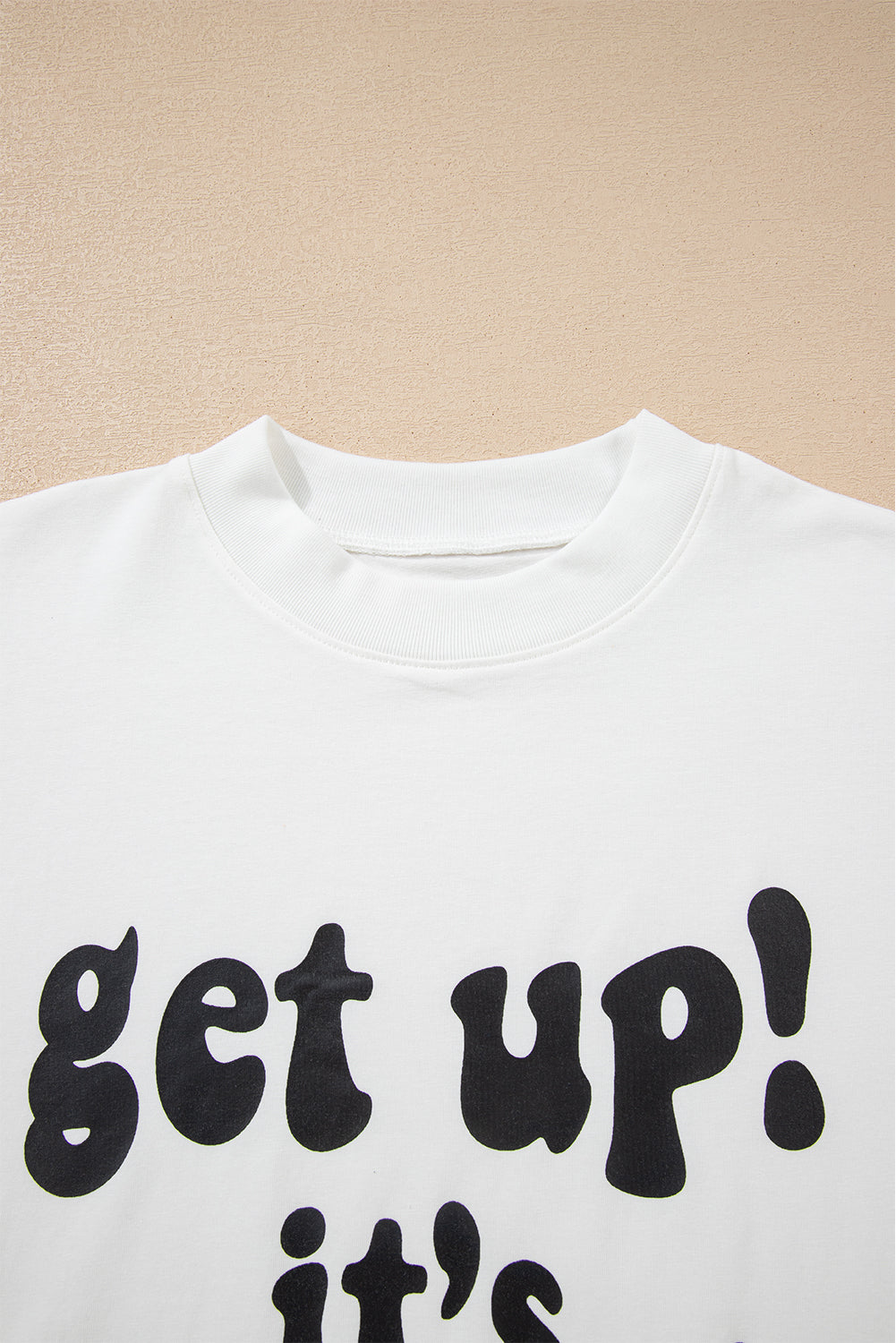 Dear-Lover Dropshipping Beige Game Day Slogan Printed Dear-Lover Dropshipping