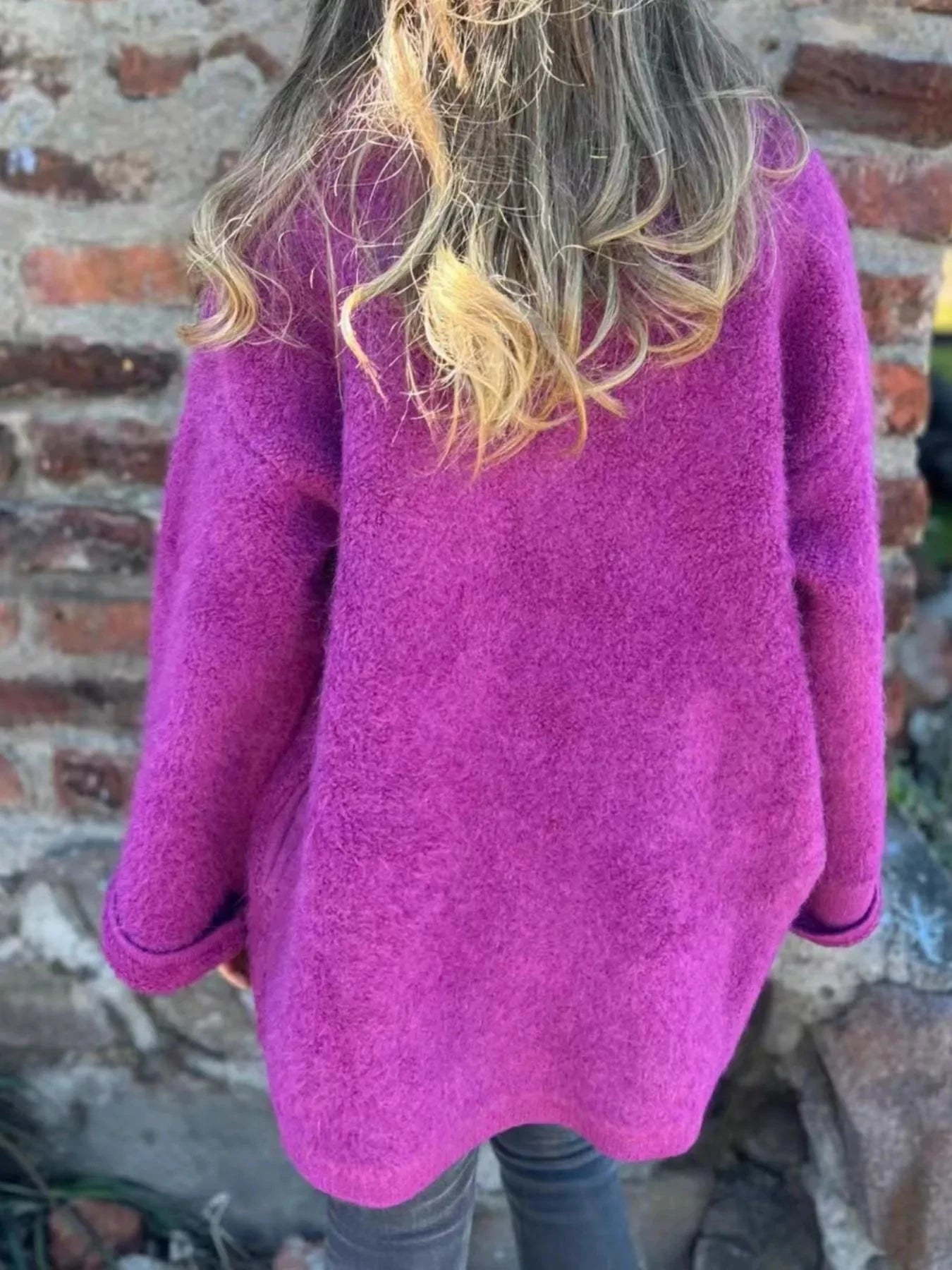 Open Front Long Sleeve Fluffy Jacket Coco’s Tee Boutique