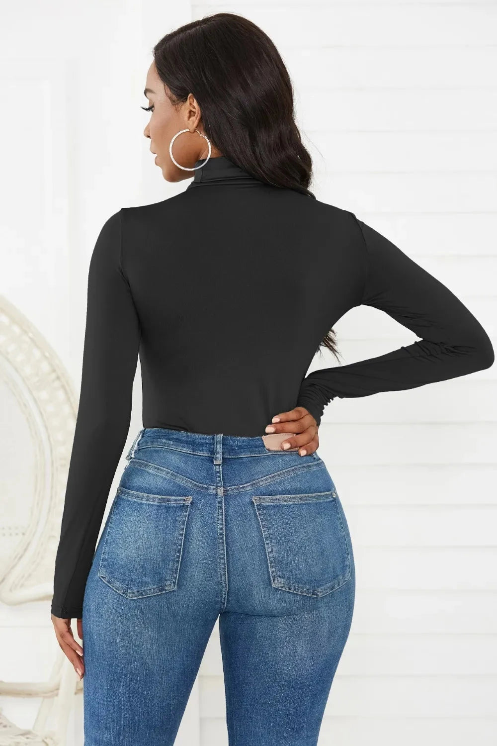 Turtleneck Long Sleeve Bodysuit Coco’s Tee Boutique