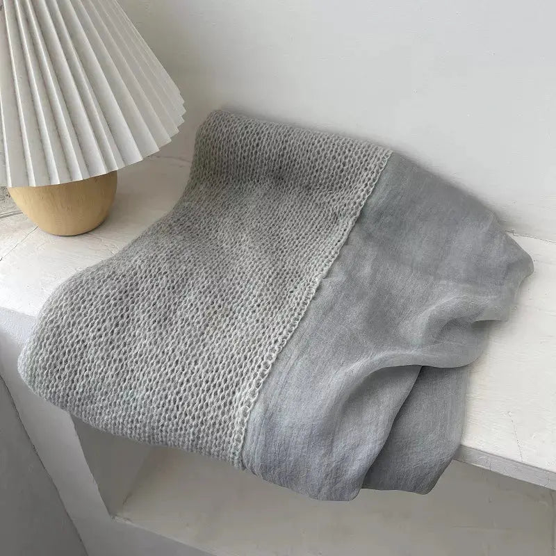 Lightweight Knitted Scarf with Dyed Edges Simply Love