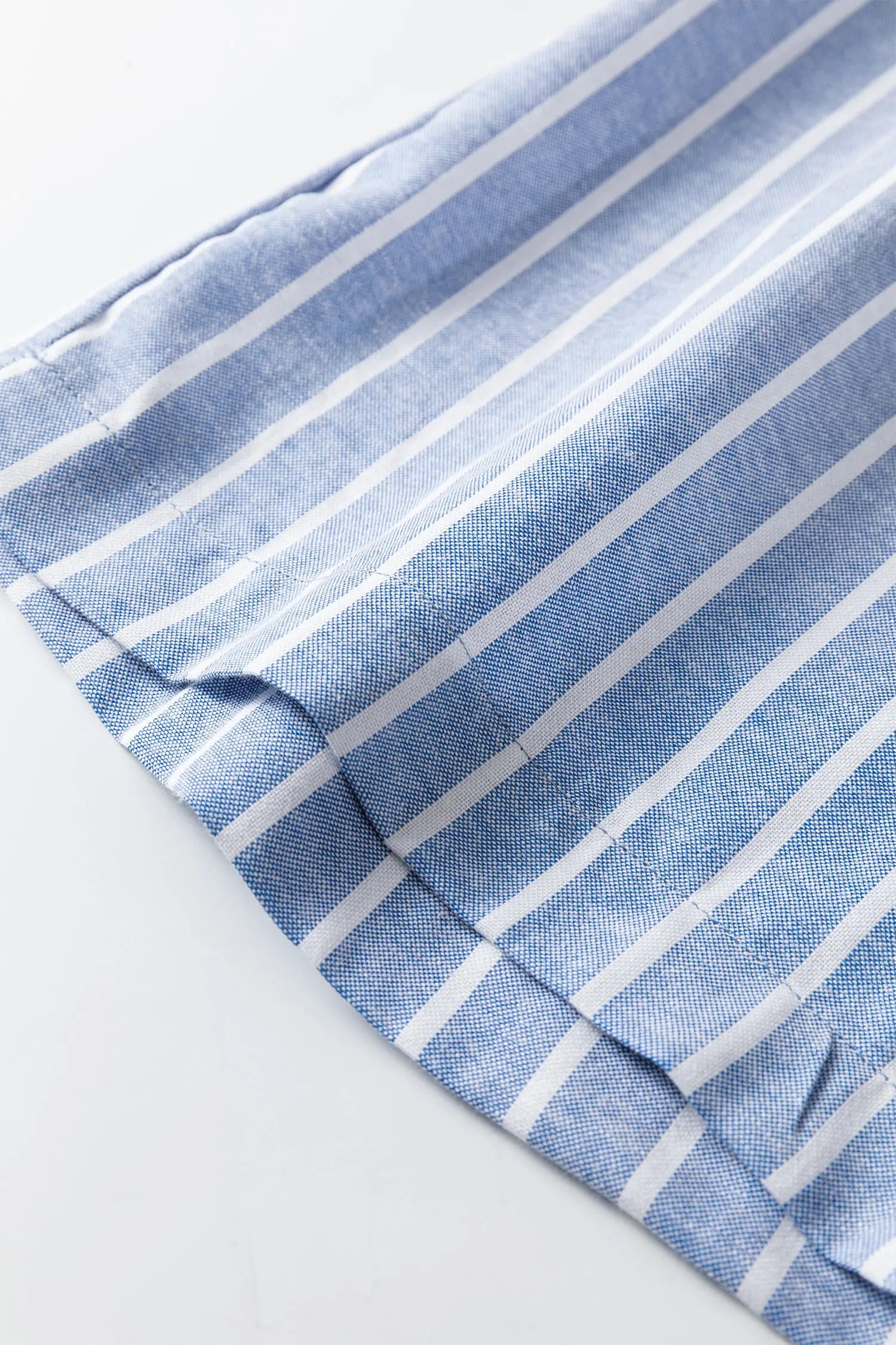 Sky Blue Stripe Buttoned Loose Casual Pants For Women Relaxed Fit Dear-Lover Dropshipping