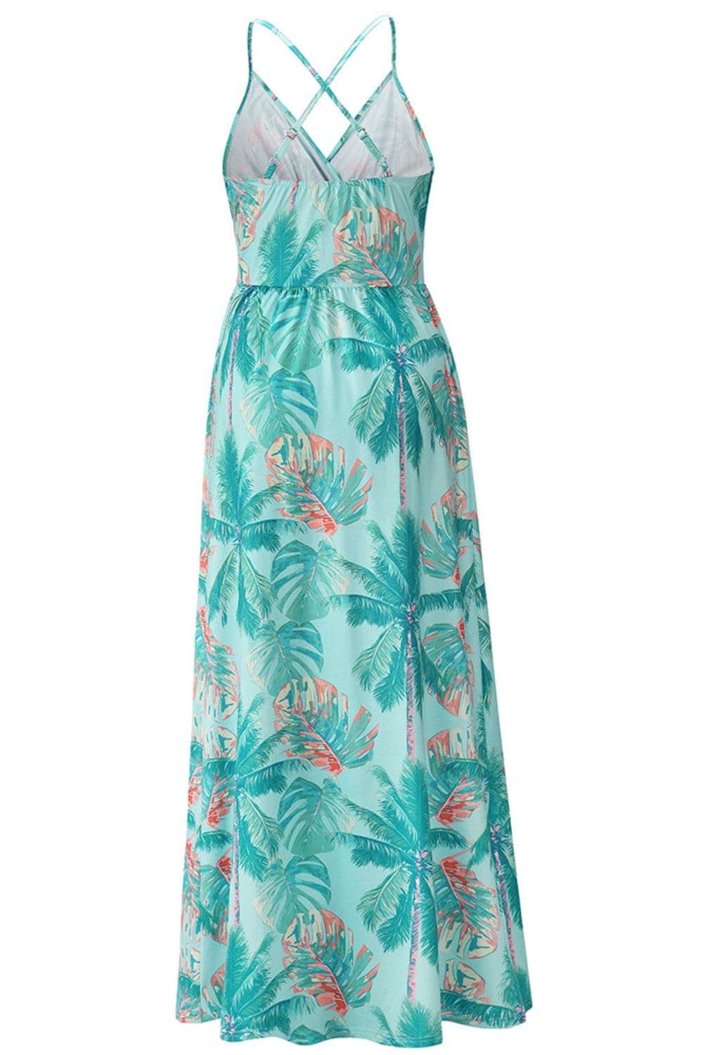 Crisscross Printed Surplice Cami Dress.