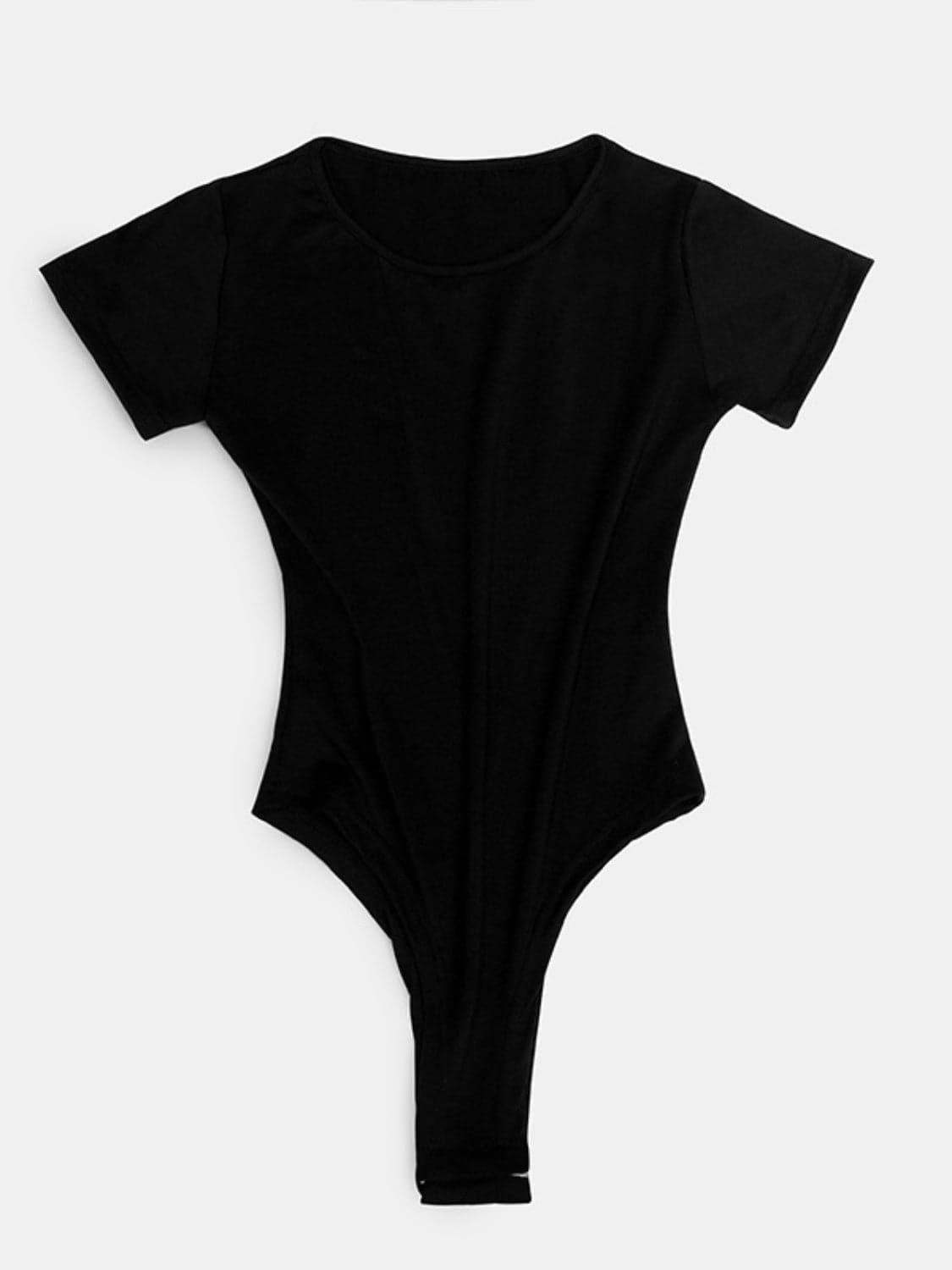 Full Size Round Neck Short Sleeve Bodysuit.