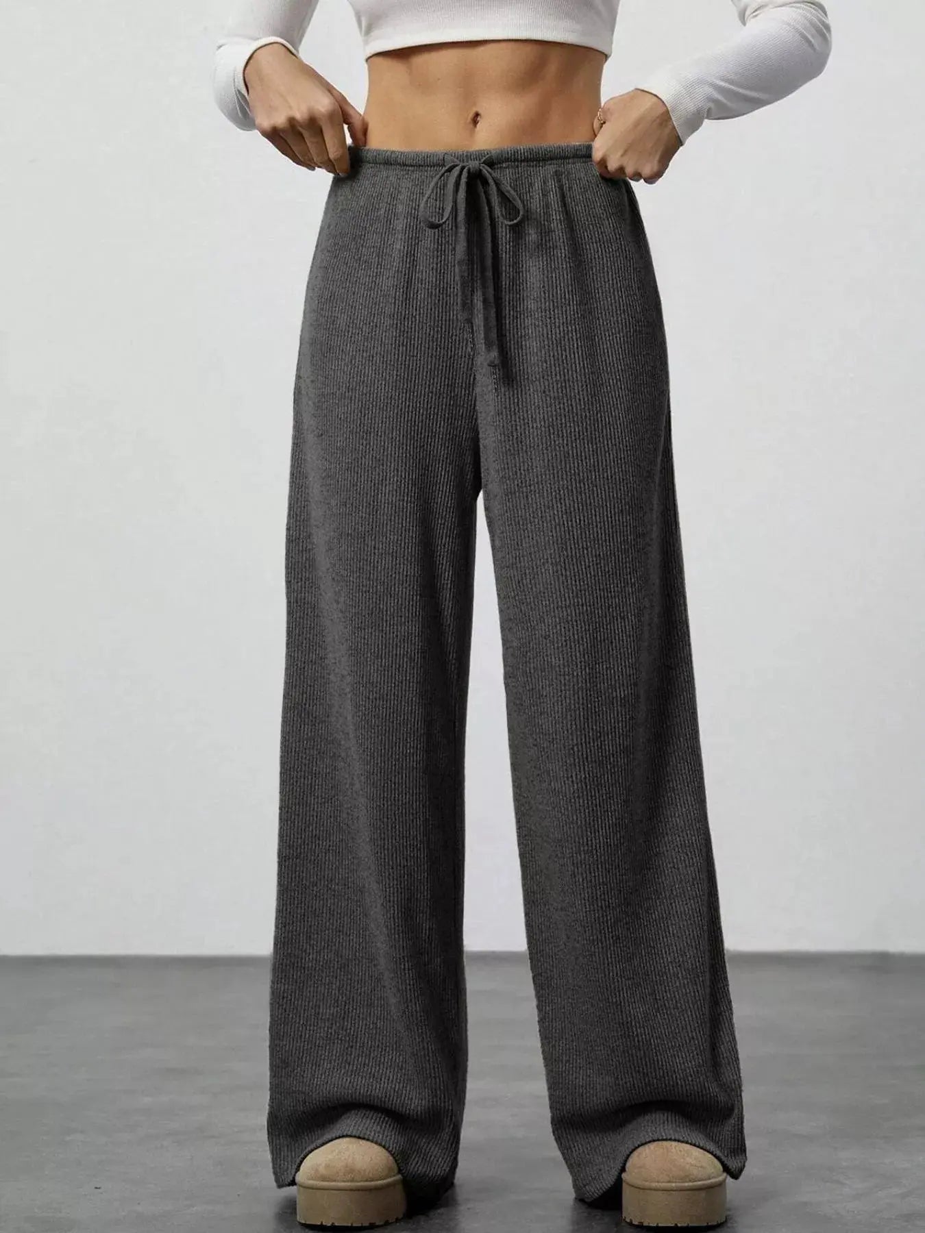 Relaxed Fit Drawstring Pants Simply Love