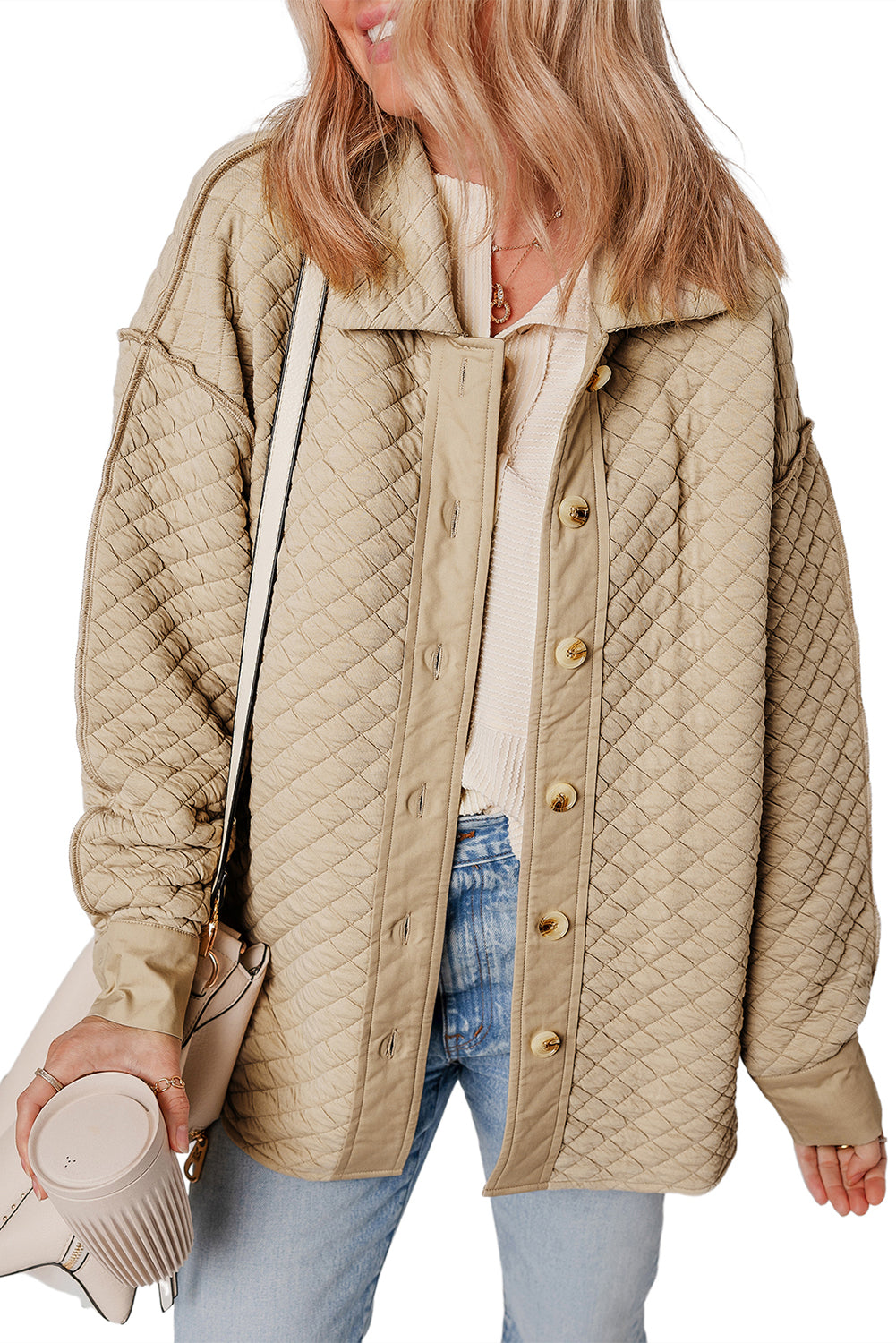 Jet Stream quilted puffer shacket