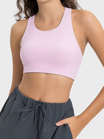 Cutout Round Neck Active Tank.