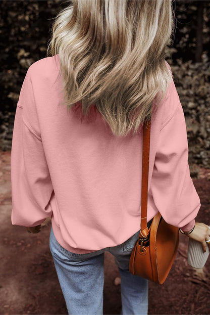 Round Neck Long Sleeve Sweatshirt.