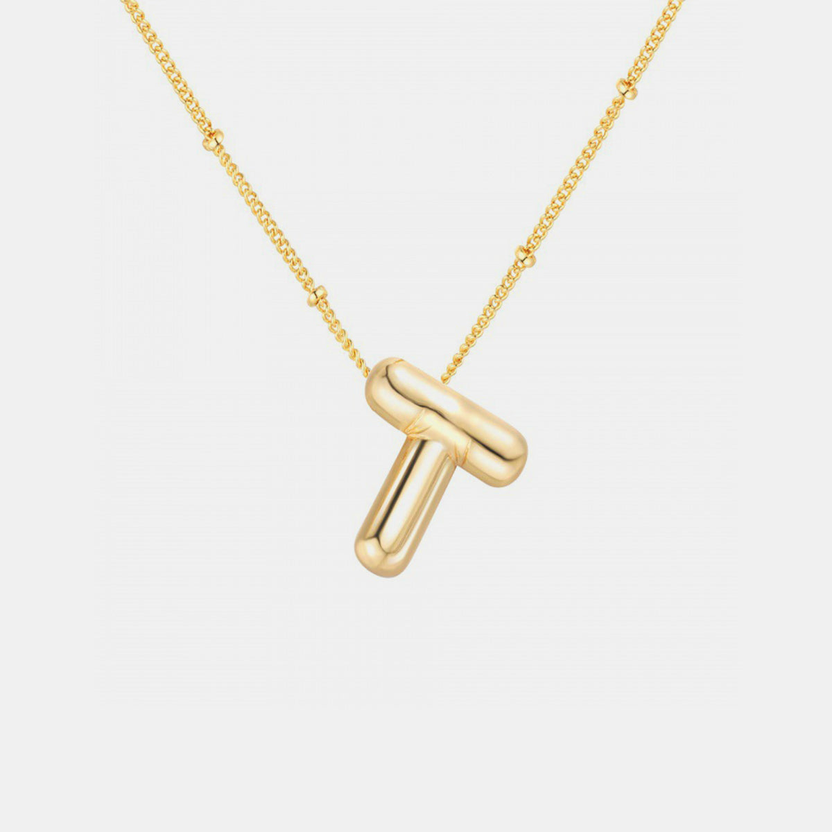 Golden Glow Bubble Initial Necklace – Make Your Statement Shine! Coco’s Tee Boutique