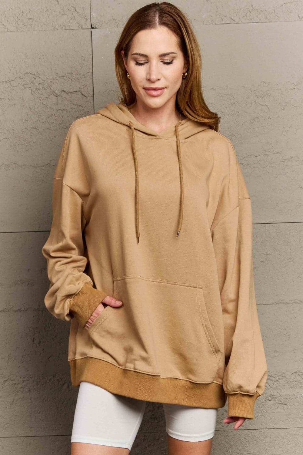 Ultimate comfort long sleeve drawstring hoodie