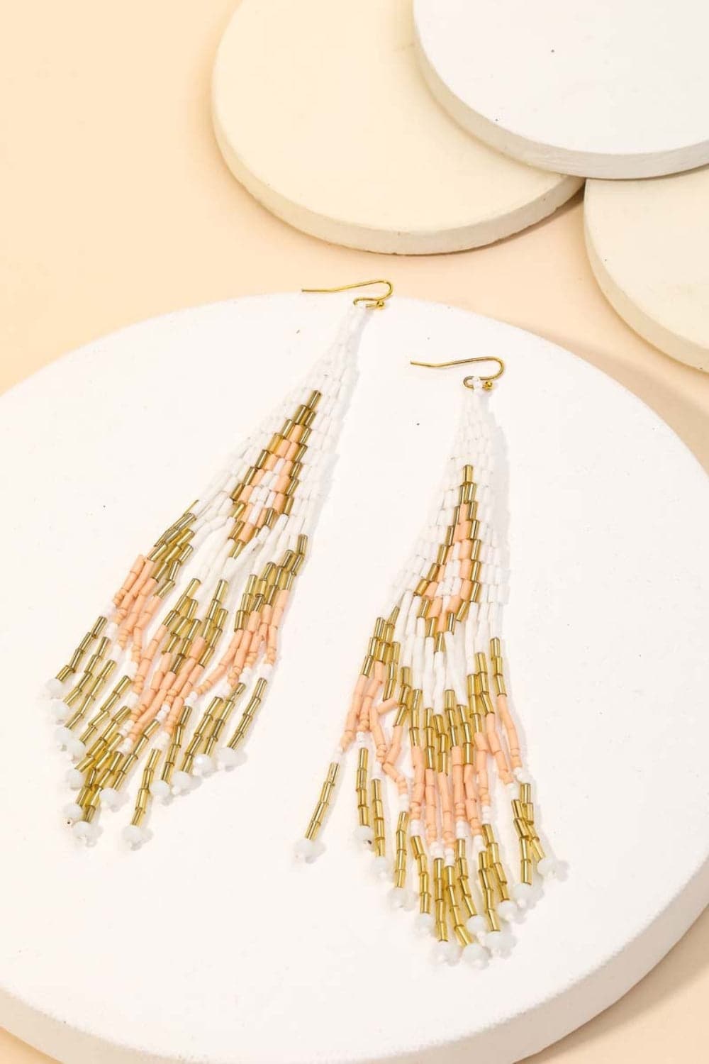 Fringe fun seed bead drop earrings