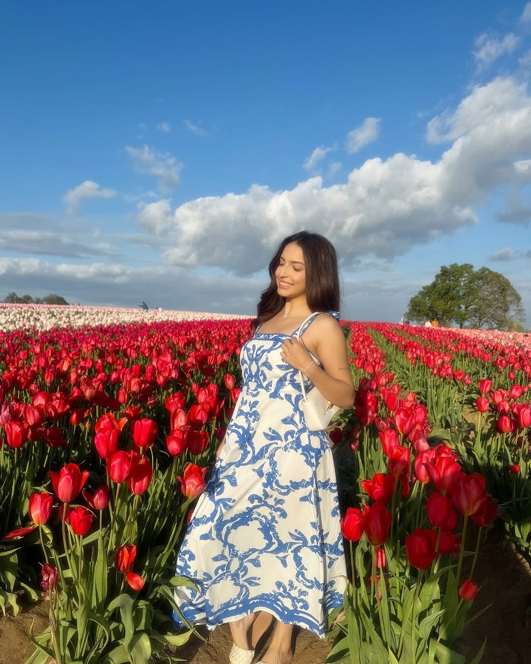 ADAIR PASSPORT TO THE SUN WOVEN MIDI DRESS Flying Tomato