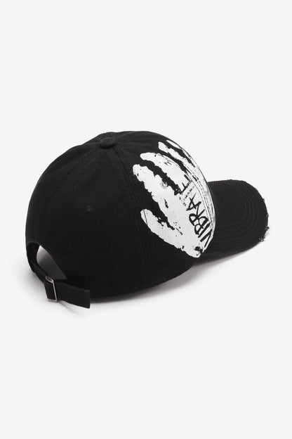 VIBRA Graphic Distressed Adjustable Baseball Cap.