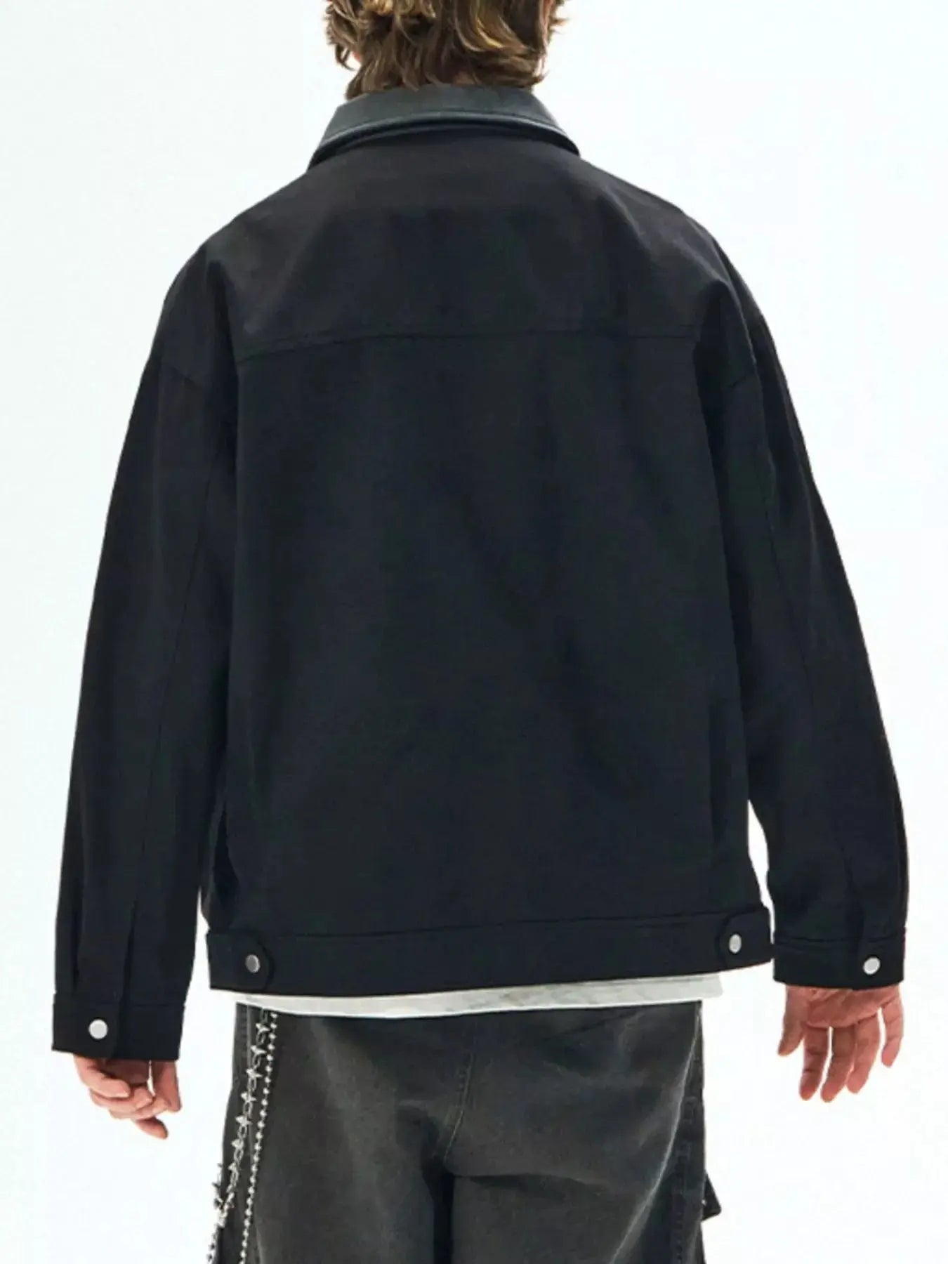 Men's Plus Size Snap Down Long Sleeve Jacket Simply Love