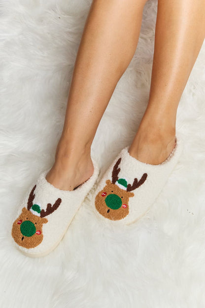 Melody Rudolph Print Plush Slide Slippers.