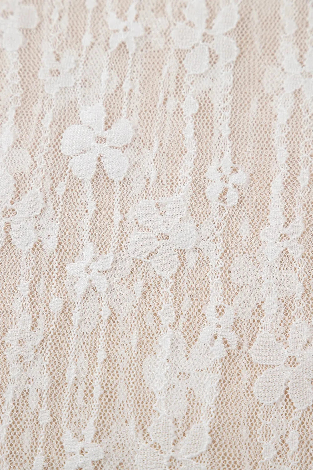 Sheer Floral Lace Long Sleeve Slim Fit Top Simply Love