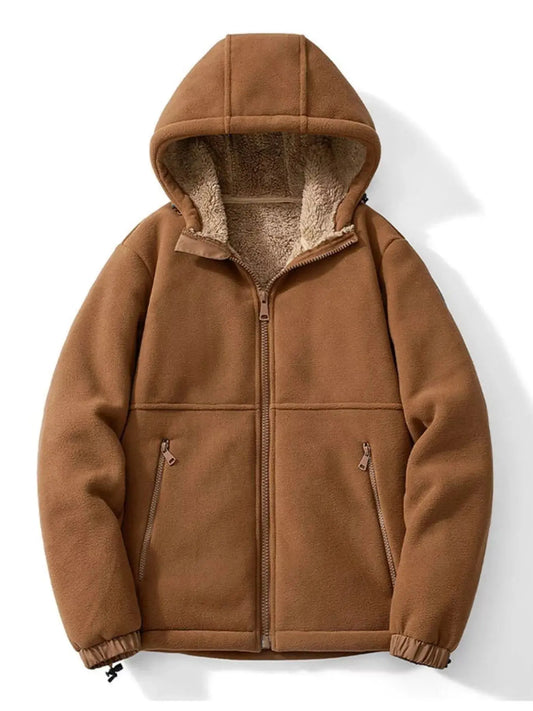 Men's Plus Size Warm Fleece Lined Zip-Up Hoodie Simply Love