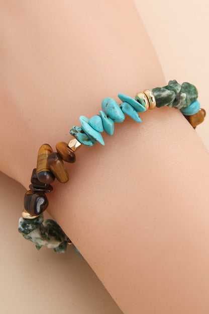 Turquoise & Natural Stone Bracelet.