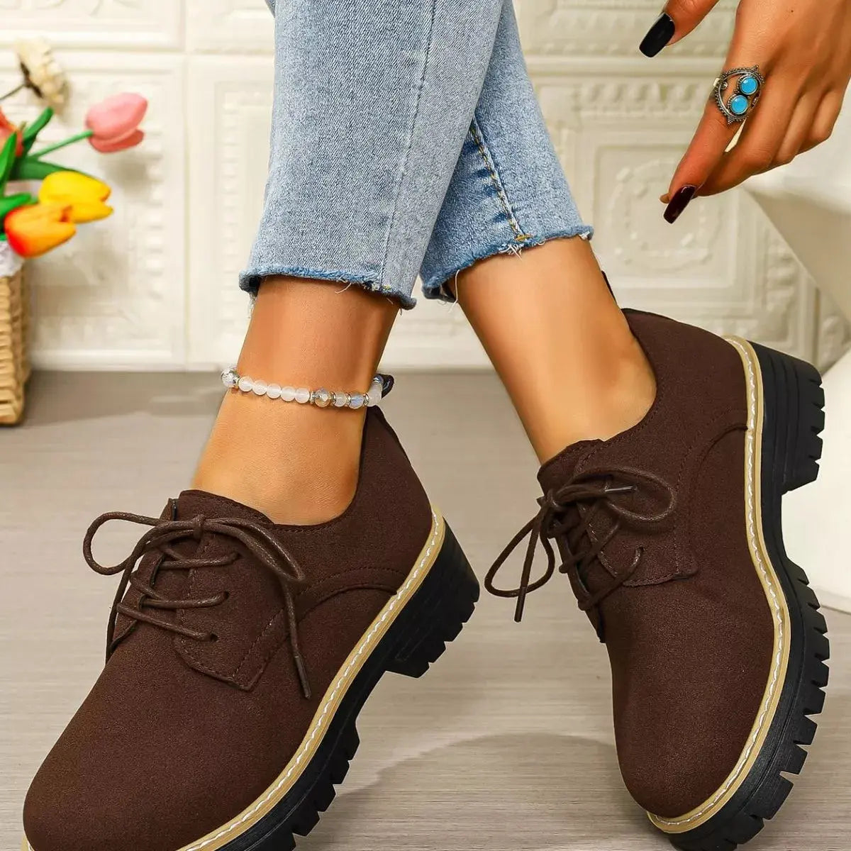 Lace-Up Platform Loafers Simply Love