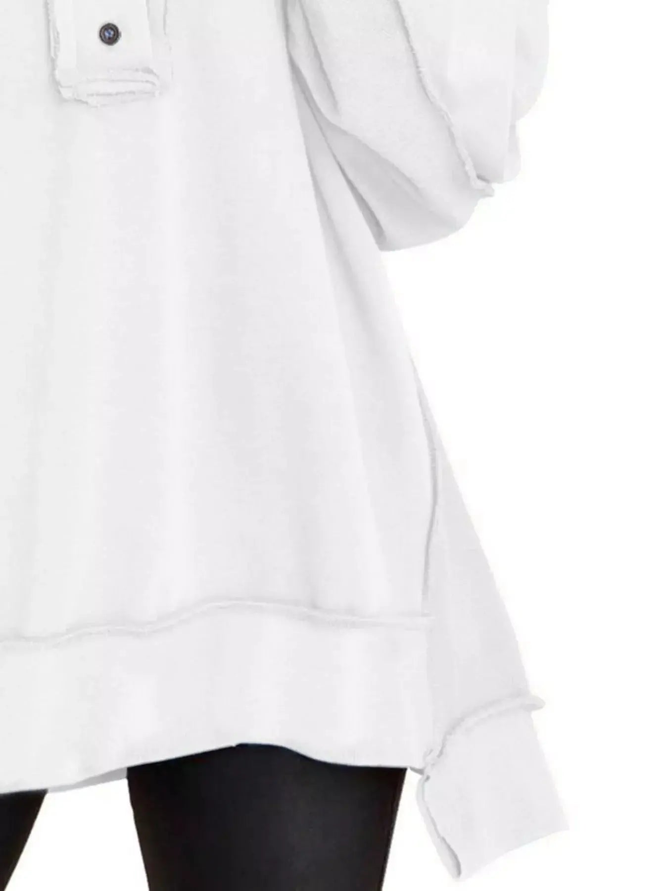 Half Snap Long Sleeve Sweatshirt Simply Love