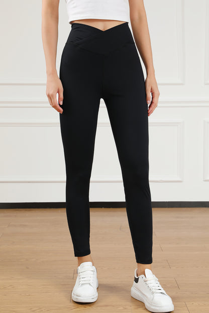 Black seamless leggings - arched waist