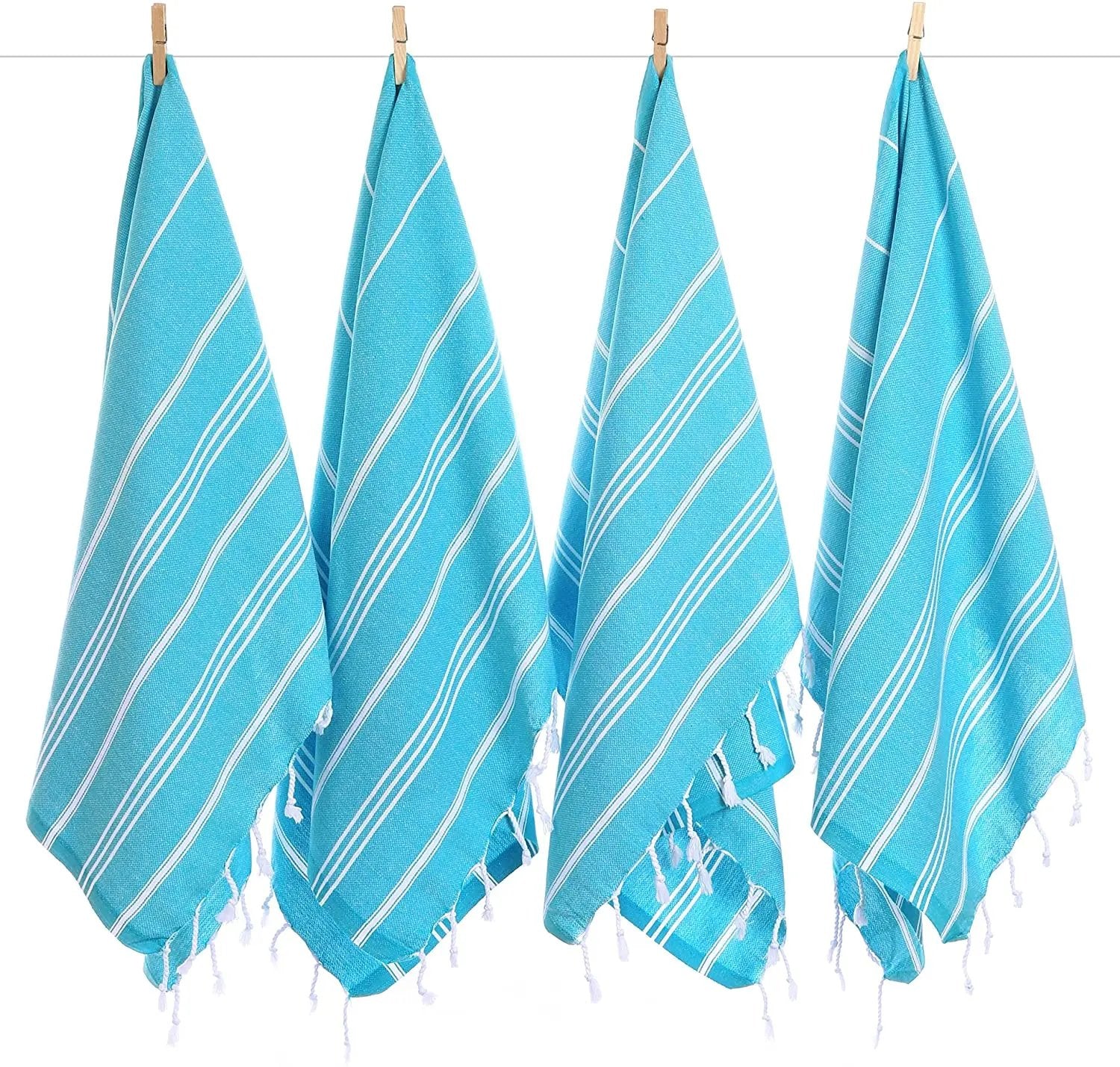 Monaco Hand Towel 100 Percent Natural Turkish Cotton 20 Inch W x 36 Inch L Eco Friendly Quick Drying Soft Large Size - Love Salve 