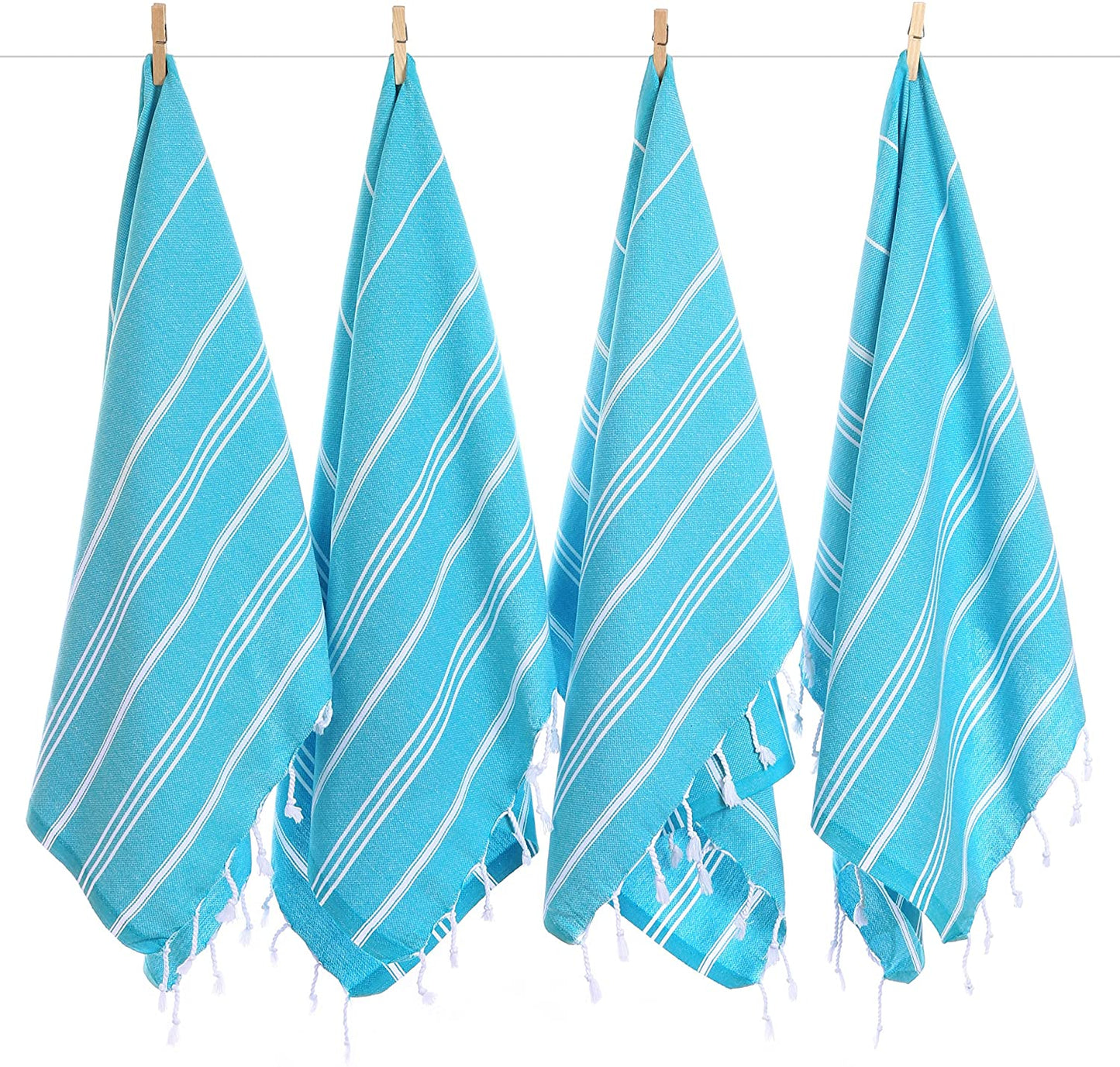 Monaco Hand Towel 100 Percent Natural Turkish Cotton 20 Inch W x 36 Inch L Eco Friendly Quick Drying Soft Large Size - Love Salve 