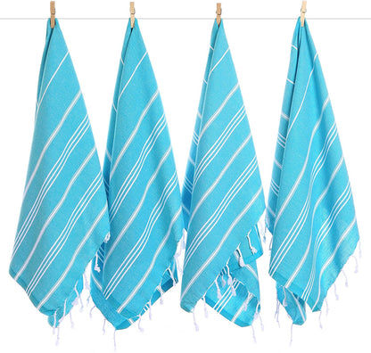 Monaco Hand Towel 100 Percent Natural Turkish Cotton 20 Inch W x 36 Inch L Eco Friendly Quick Drying Soft Large Size - Love Salve 