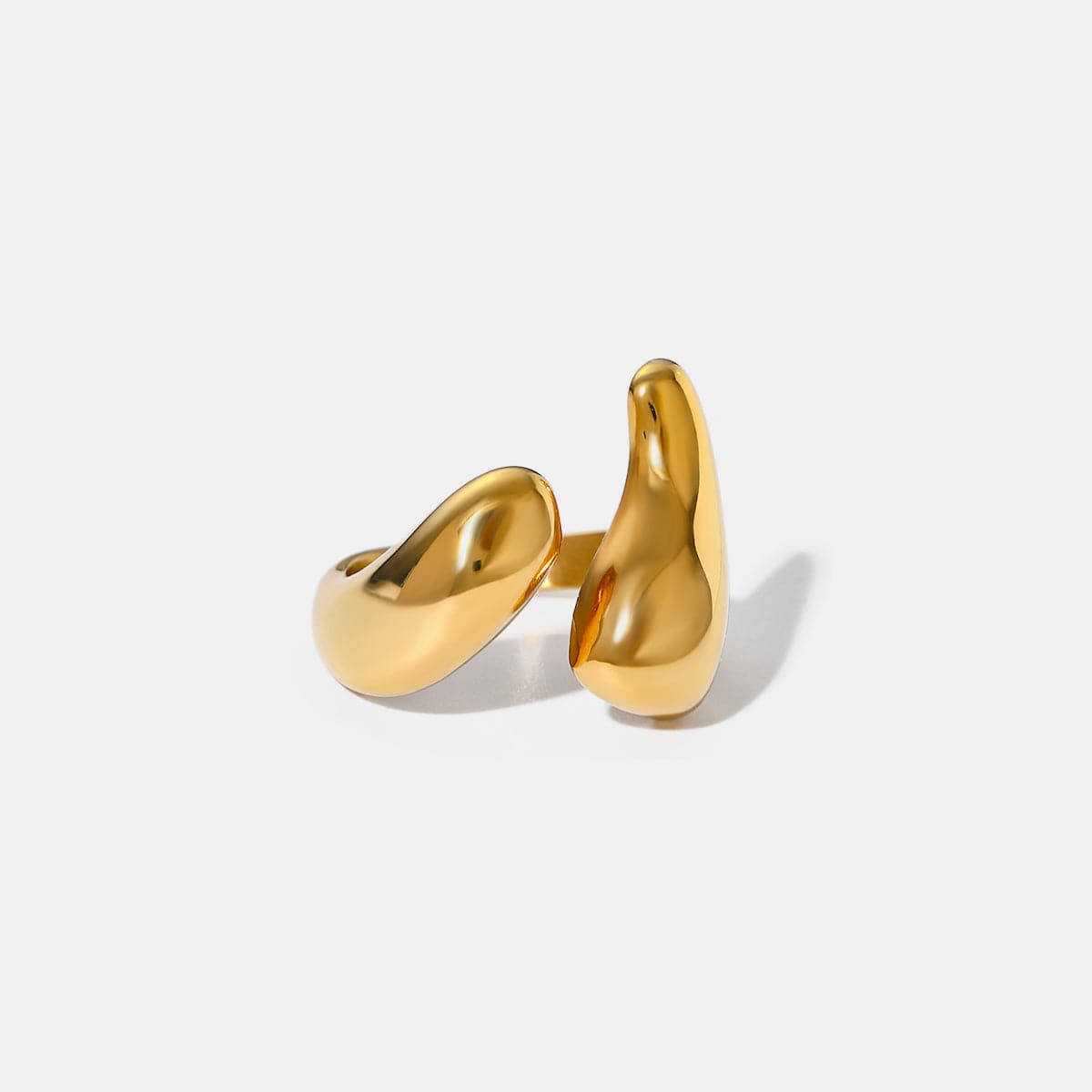 18K Gold-Plated Stainless Steel Open Ring.