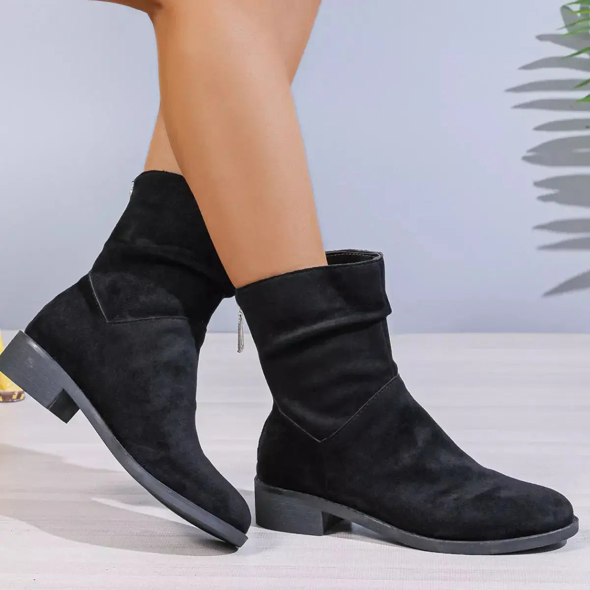 Point Toe Block Heels Boots Simply Love