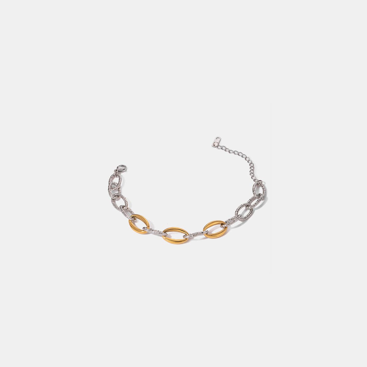 Elegant 18K gold-plated stainless steel bracelet with extension chain