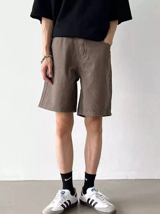 Men's Full Size Back Elastic Waistband Shorts Plus Size Simply Love