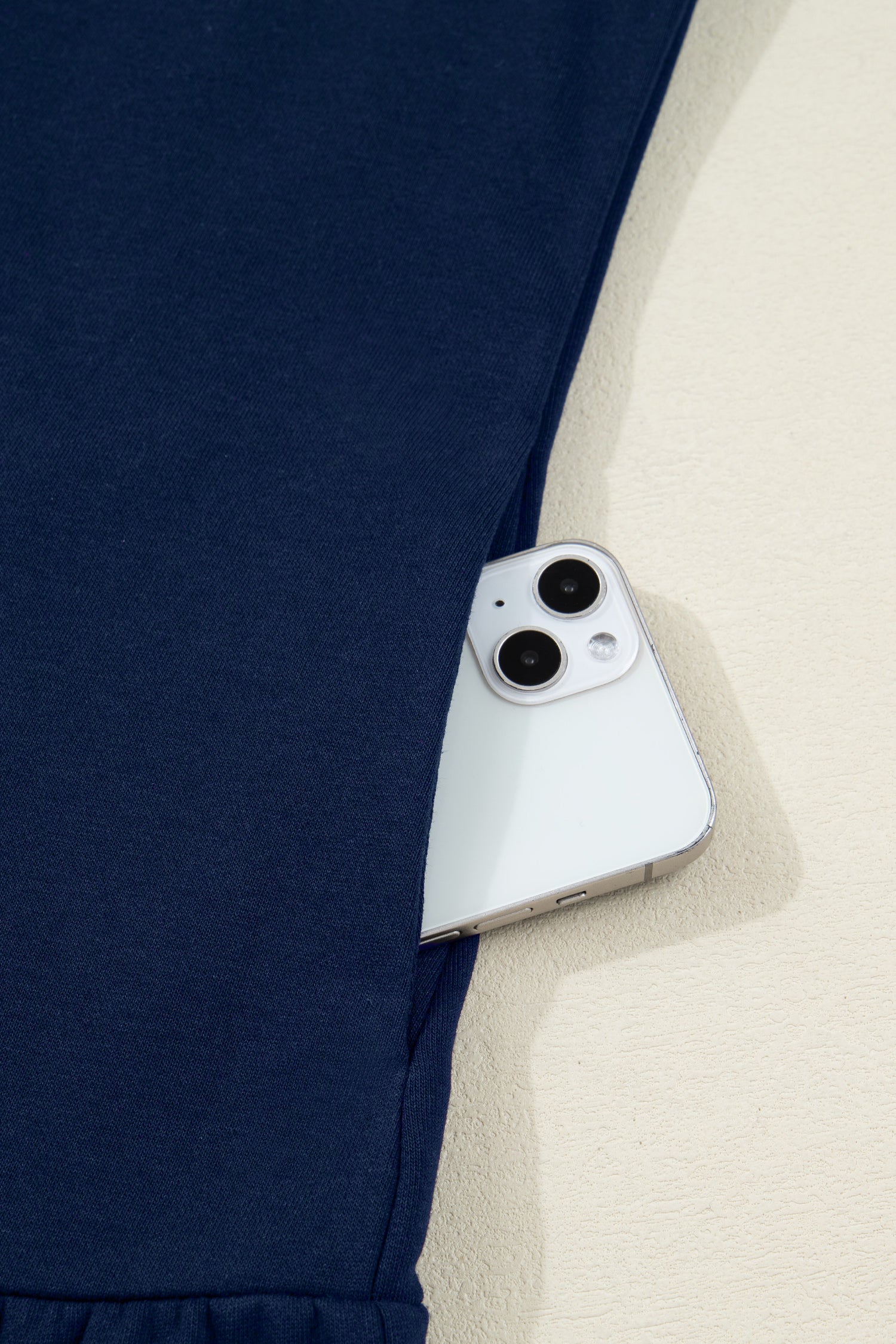 Dear-Lover Blue Mini Dress Women's Casual Fall Outfit Long Sleeve, Ruffle Hem Dear-Lover Dropshipping