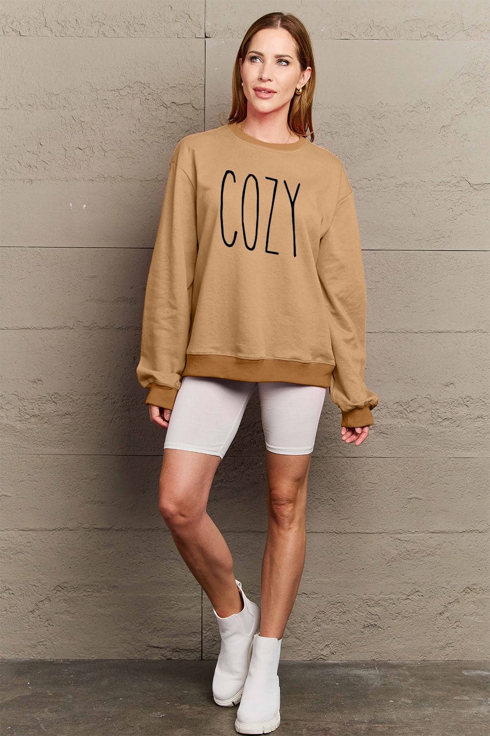 Simply Love Full Size COZY Graphic Sweatshirt.