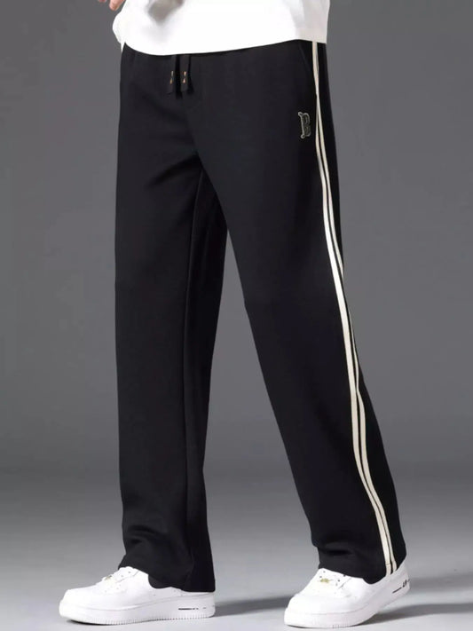 Men's Side Striped Casual Drawstring Pants Simply Love