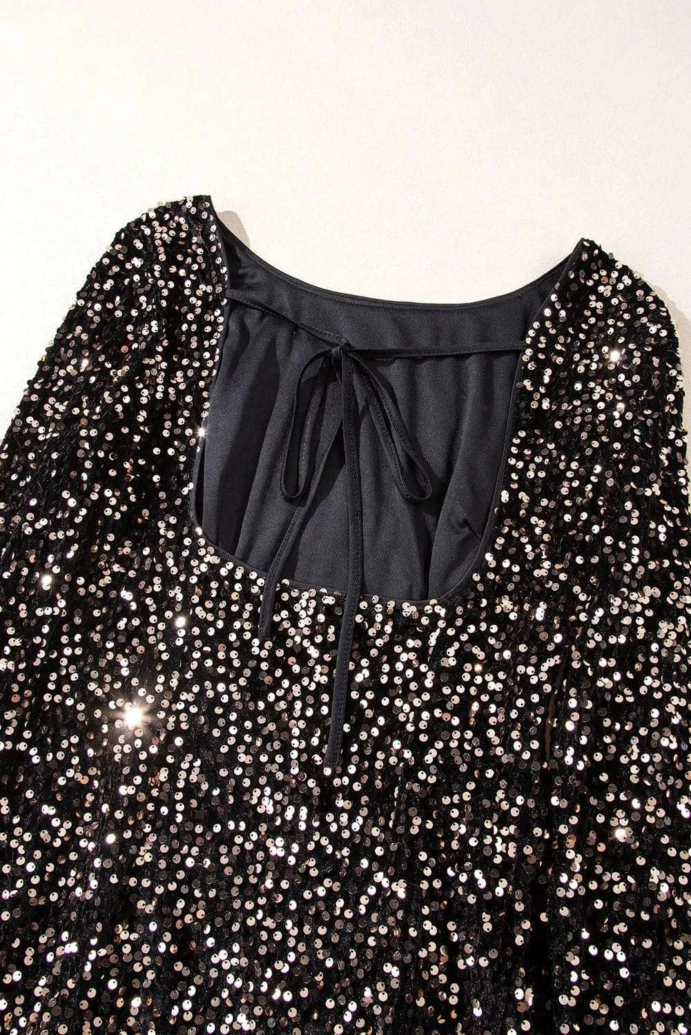 Backless sequin party dress