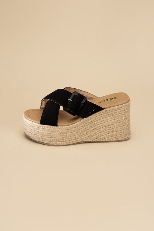 Manta Espadrille Platform Slides.