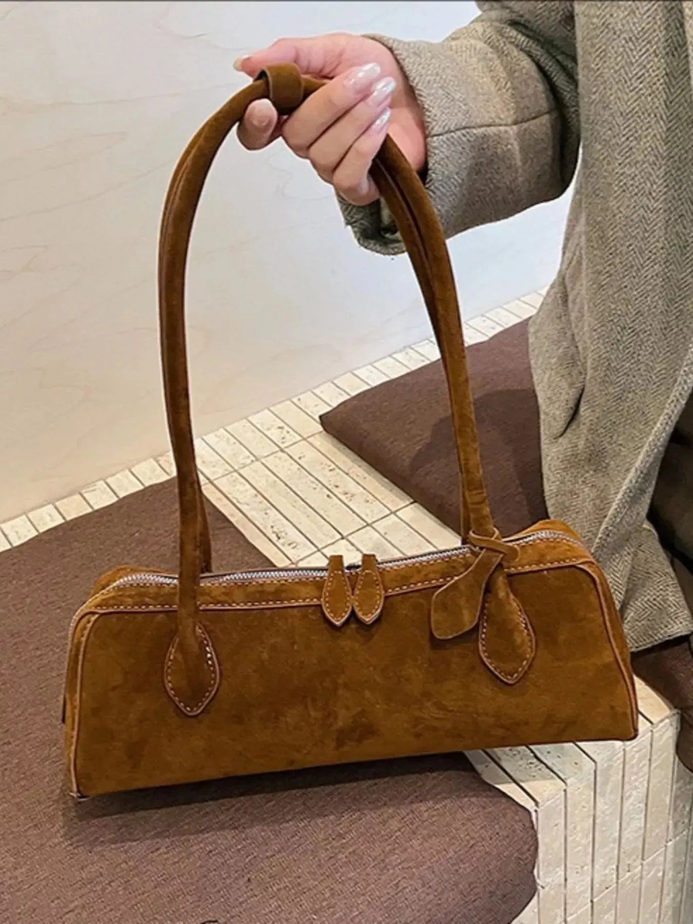 Solid Color Shoulder Bag Simply Love