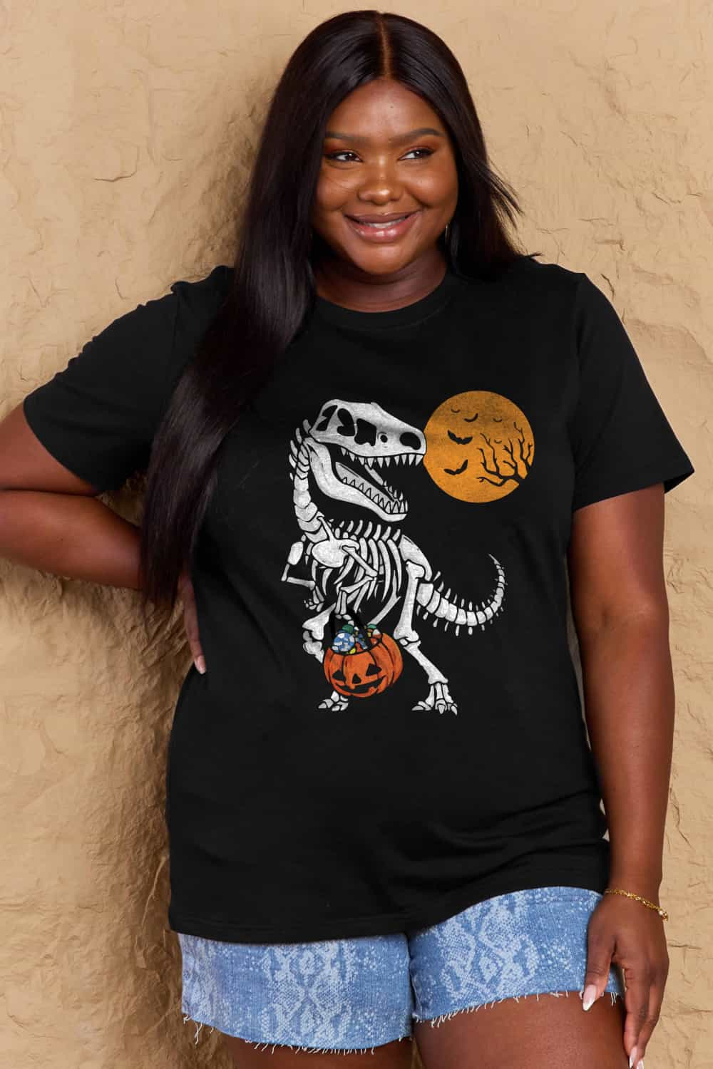 Dinosaur skeleton cotton tee