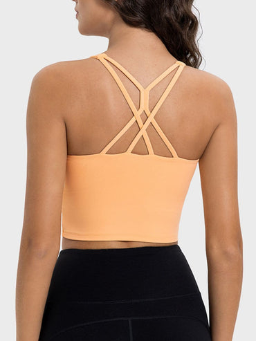 Crisscross Round Neck Active Tank.