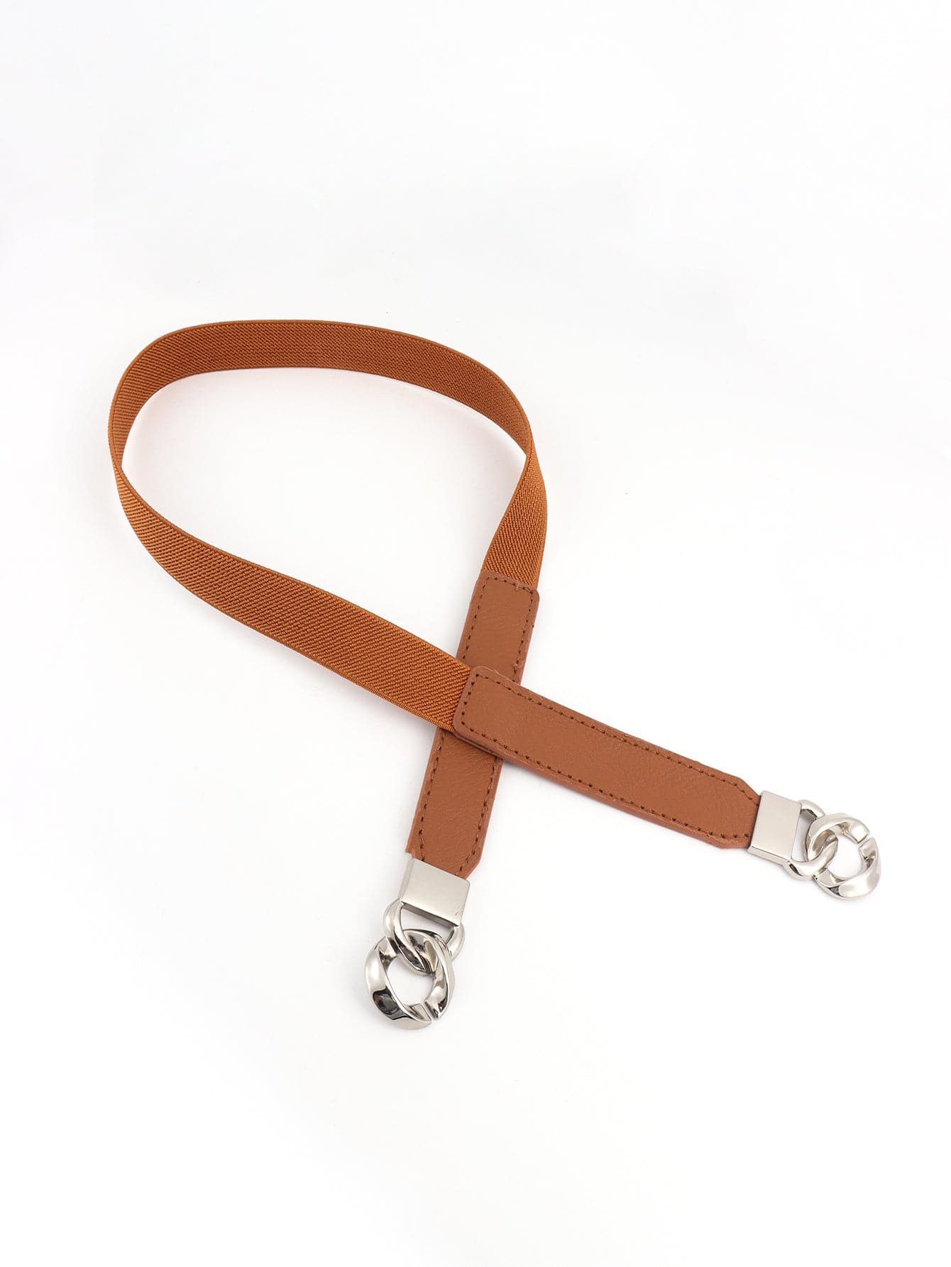 Zinc Alloy Buckle Elastic PU Belt.