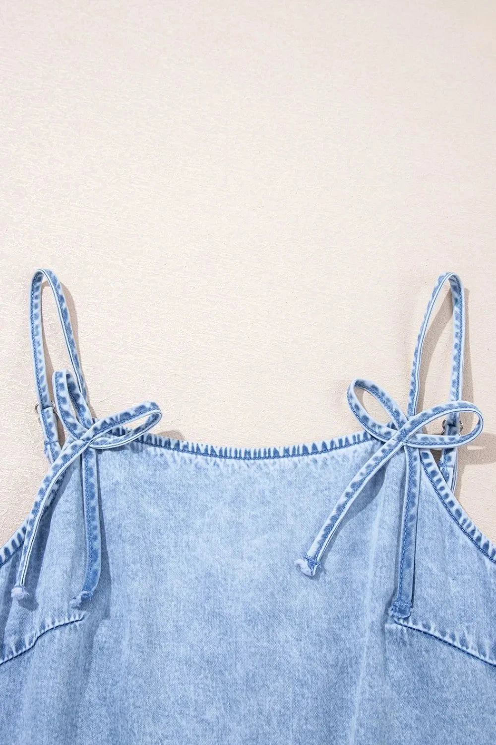 Simply Love: Denim Dress, Bow & Ruffle Simply Love
