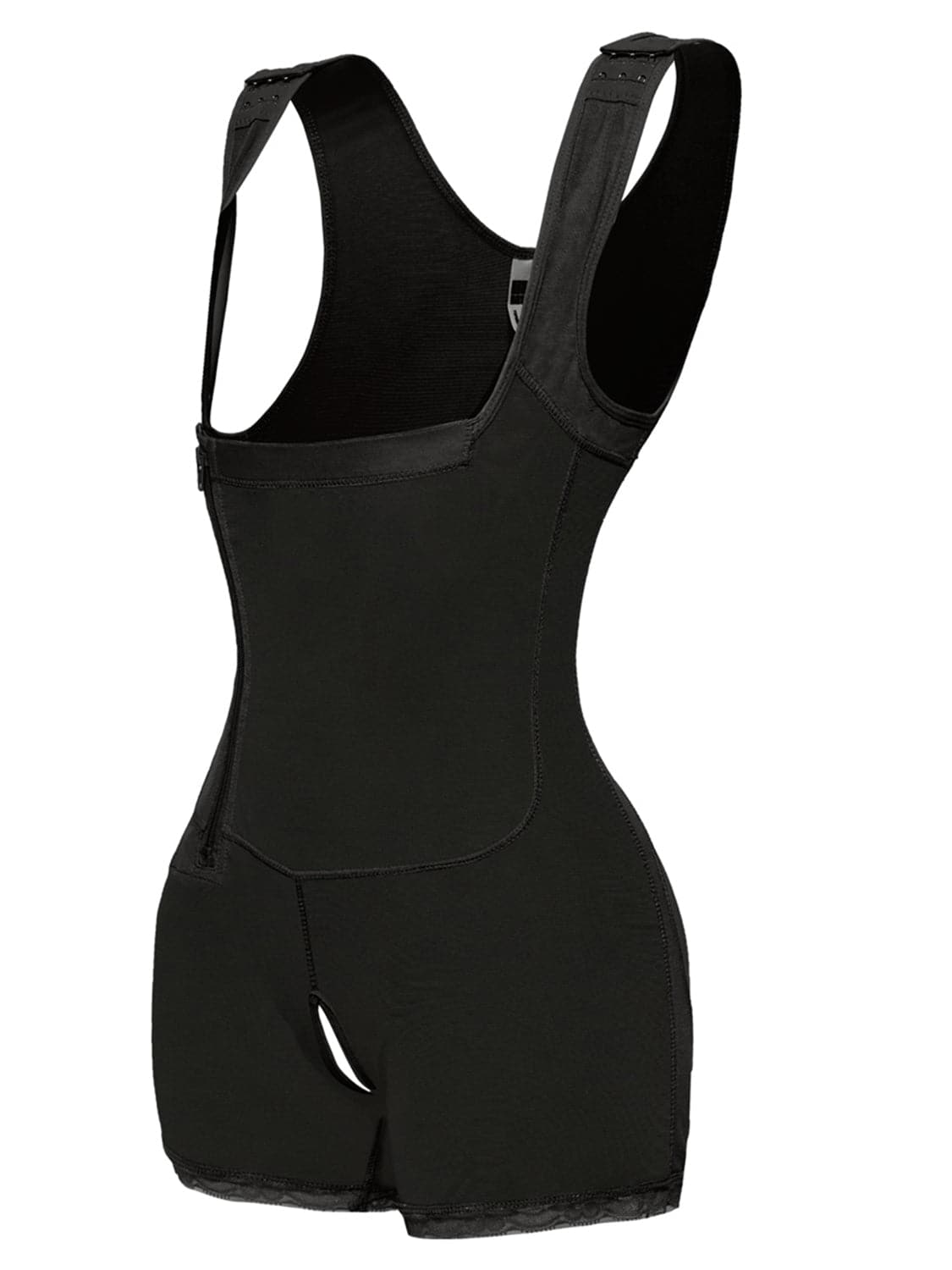 Full Size Side Zip Up Wide Strap Shapewear.