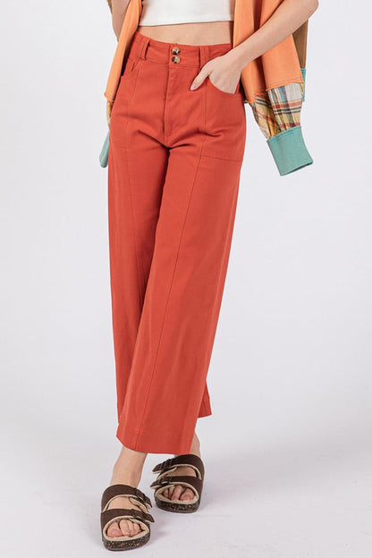 SAGE + FIG Wide Leg Cropped Pants.