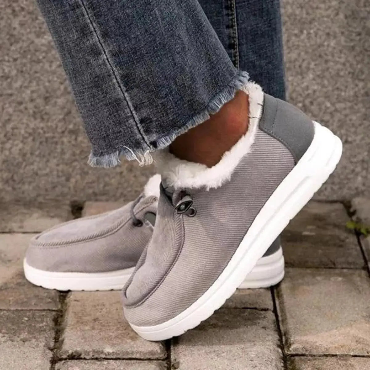 Fuzzy Lined Corduroy Slip-Ons Simply Love