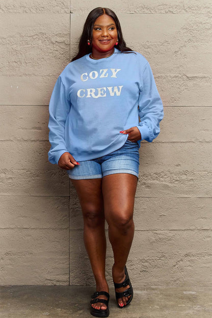 Simply Love Full Size COZY GREW Graphic Sweatshirt.