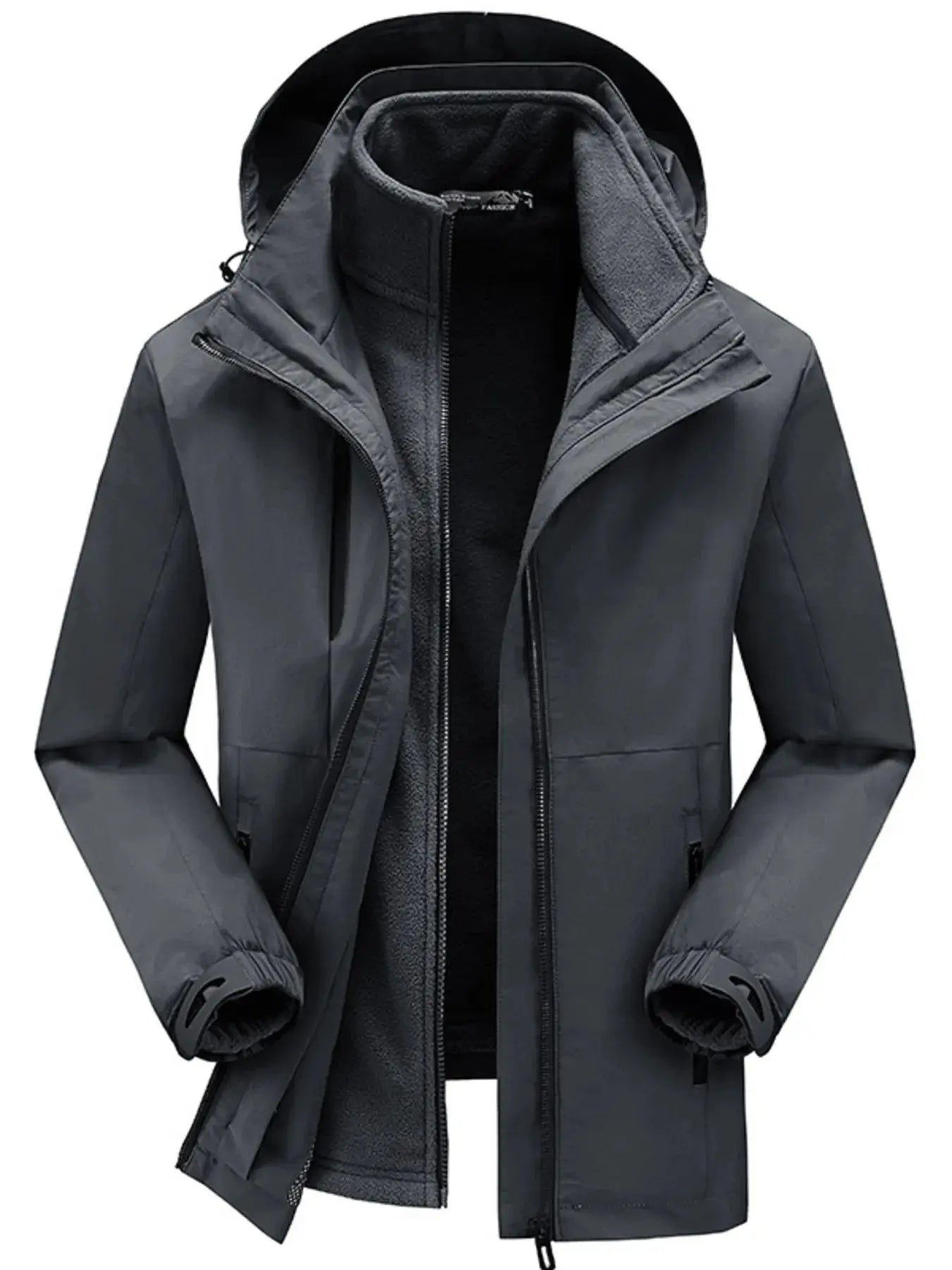 Men's Plus Size Zip Up Hooded Jacket Simply Love