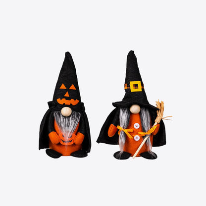 Faceless Halloween gnome with short legs