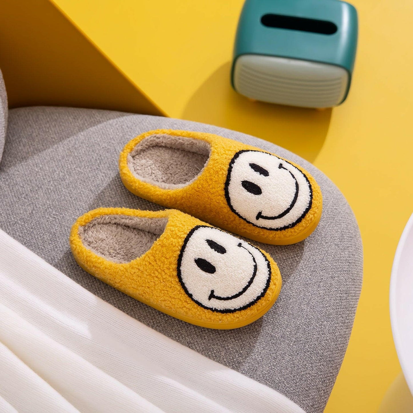 Melody Smiley Face Slippers.