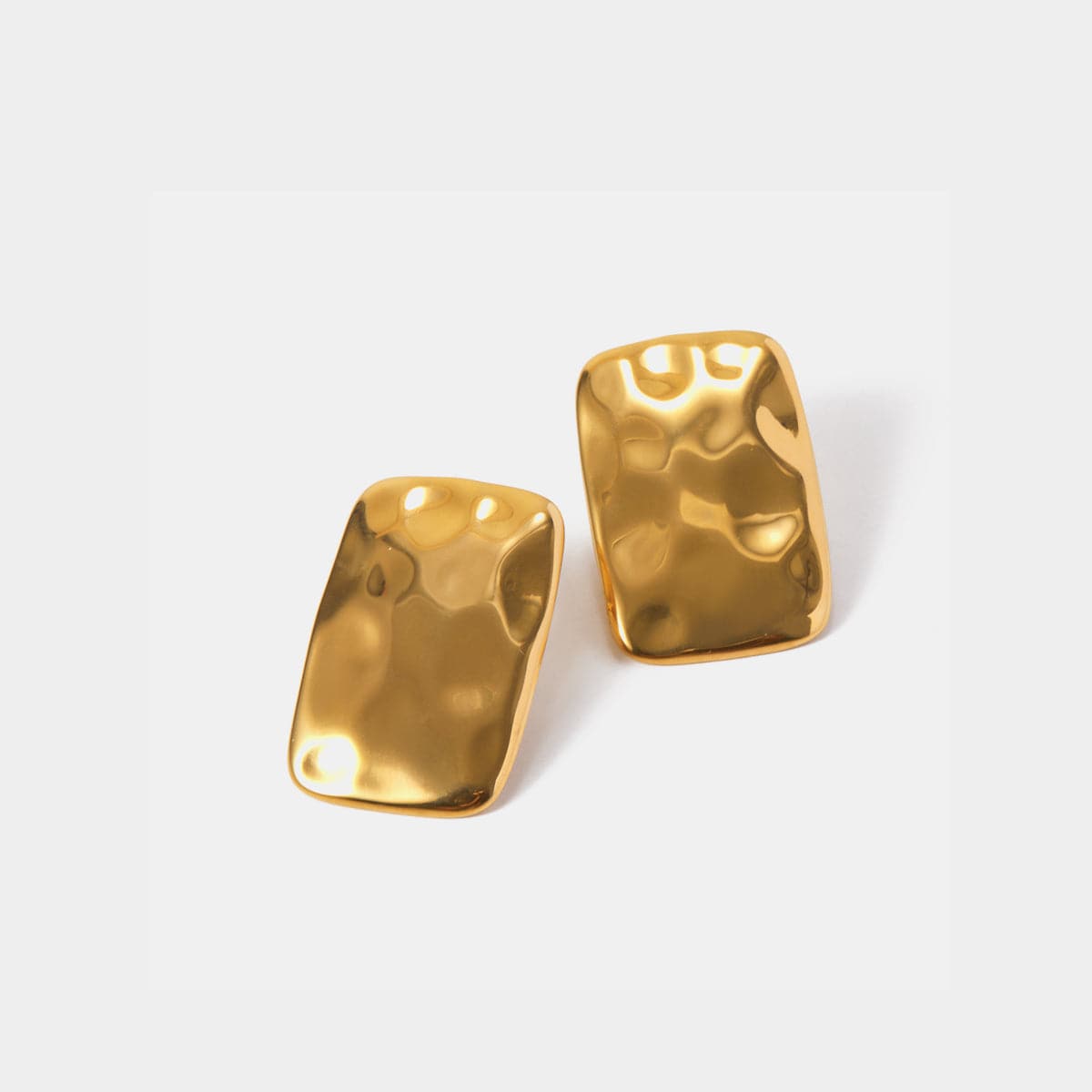 18K Gold-Plated Square Earrings.