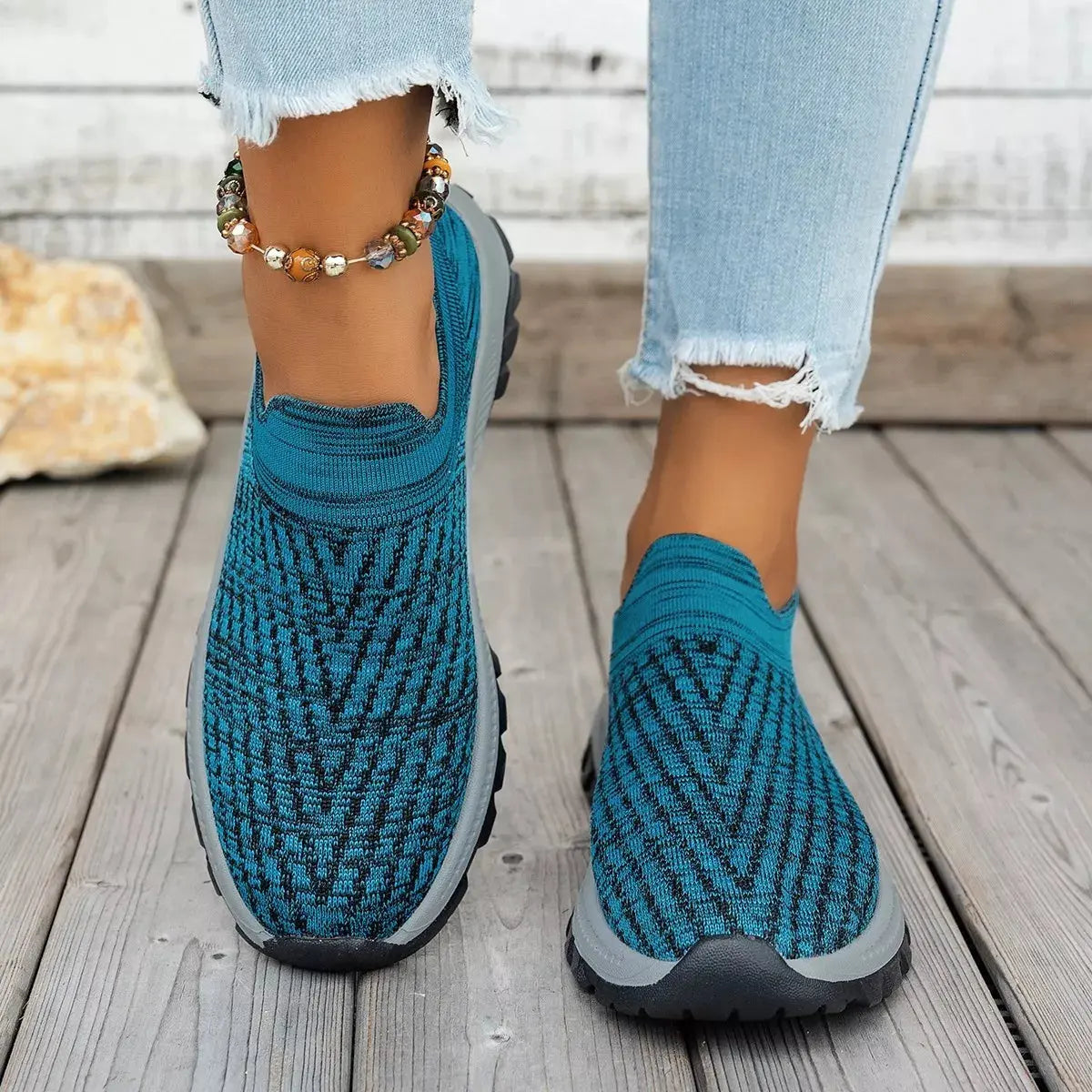 Round Toe Mesh Slip-Ons Simply Love